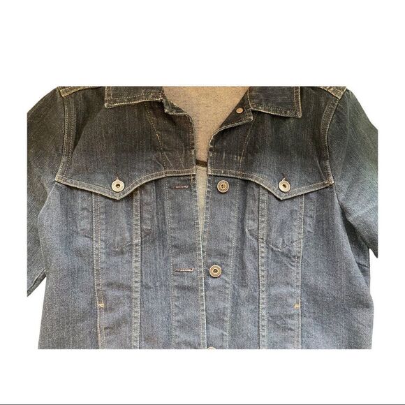 Theory Women's Dark Denim Jean Jacket size M - Picture 5 of 11